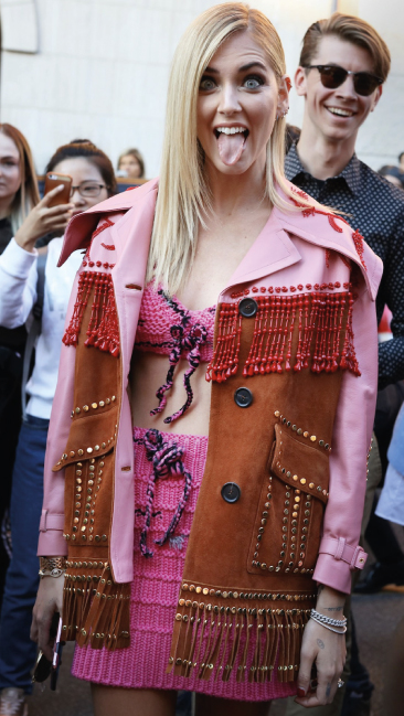 Milan Street Style · Chiara Ferragni in Prada